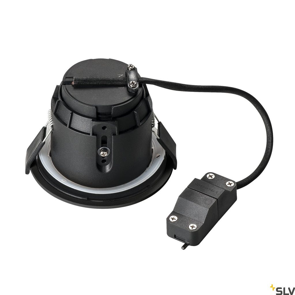 SLV VARU QPAR51 DL, outdoor recessed ceiling light, black, IP20/65 1001930