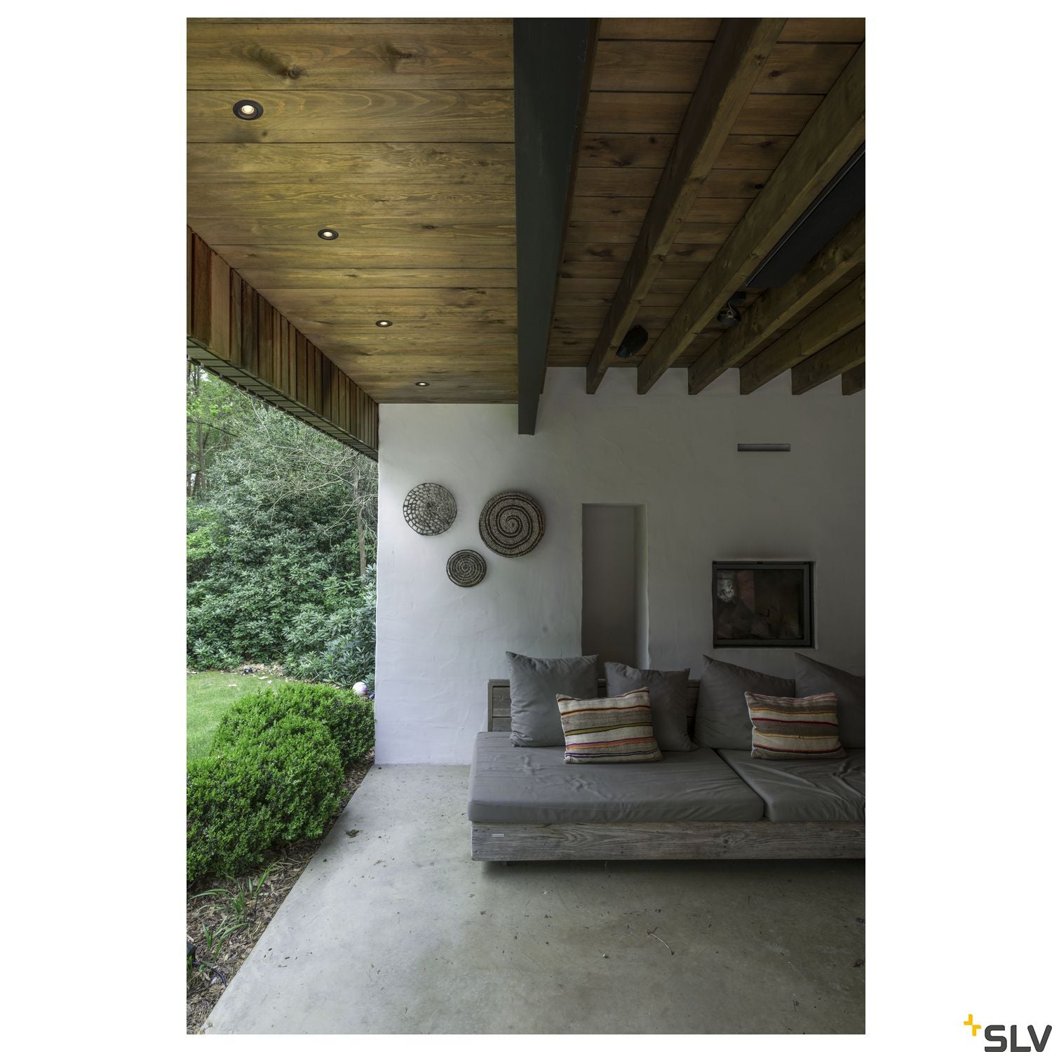 SLV VARU QPAR51 DL, outdoor recessed ceiling light, black, IP20/65 1001930