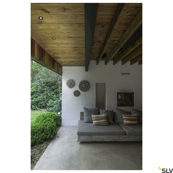 SLV VARU QPAR51 DL, outdoor recessed ceiling light, black, IP20/65 1001930