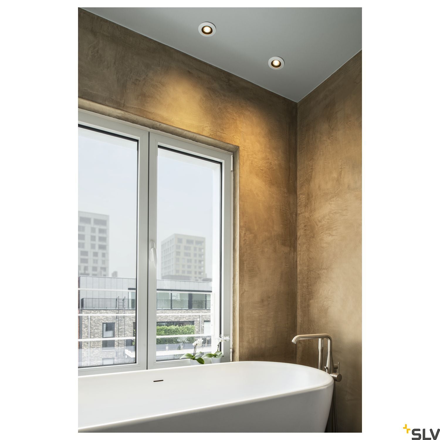 SLV VARU QPAR51 DL, outdoor recessed ceiling light, black/white, IP20/65 1001931