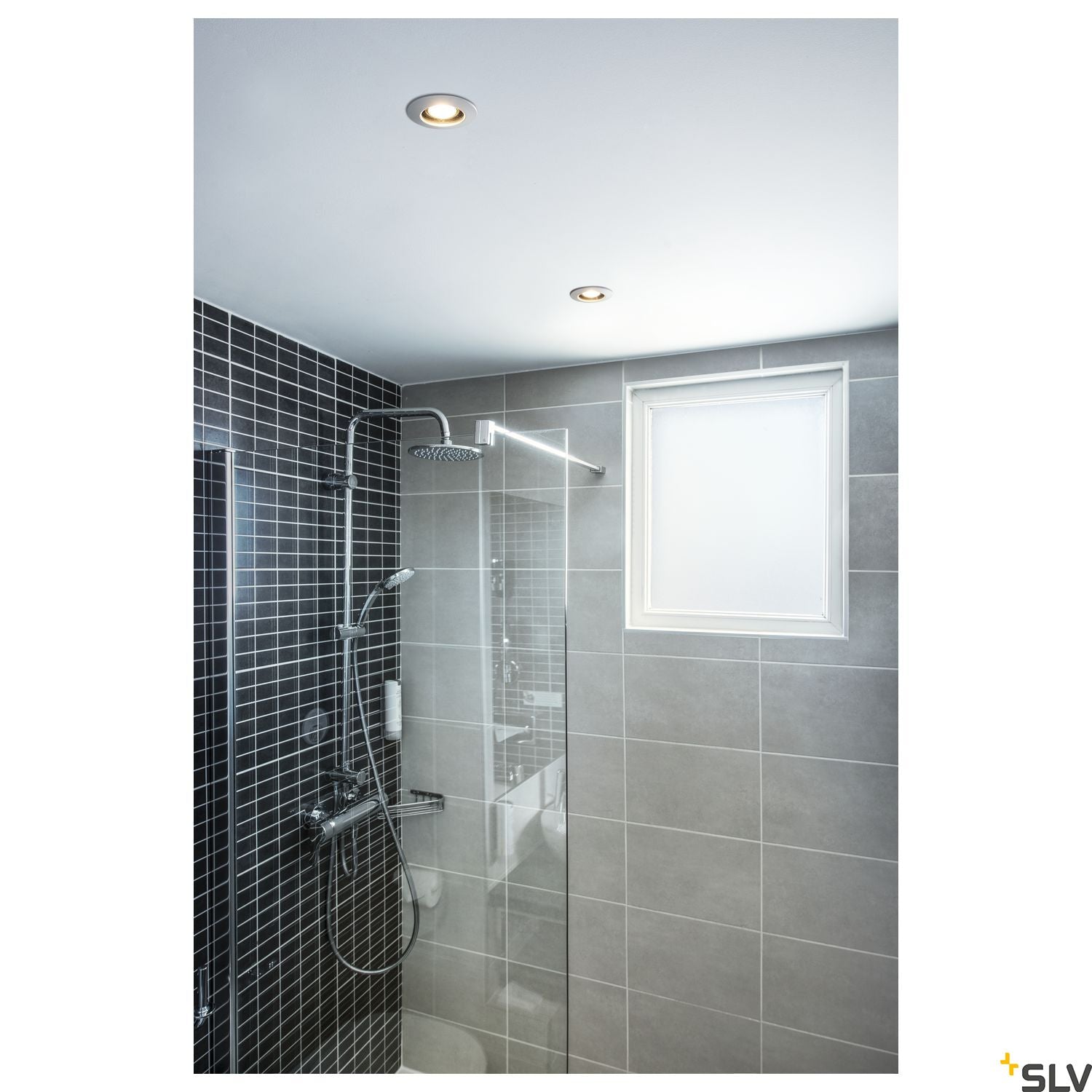 SLV VARU QPAR51 DL, outdoor recessed ceiling light, black/white, IP20/65 1001931