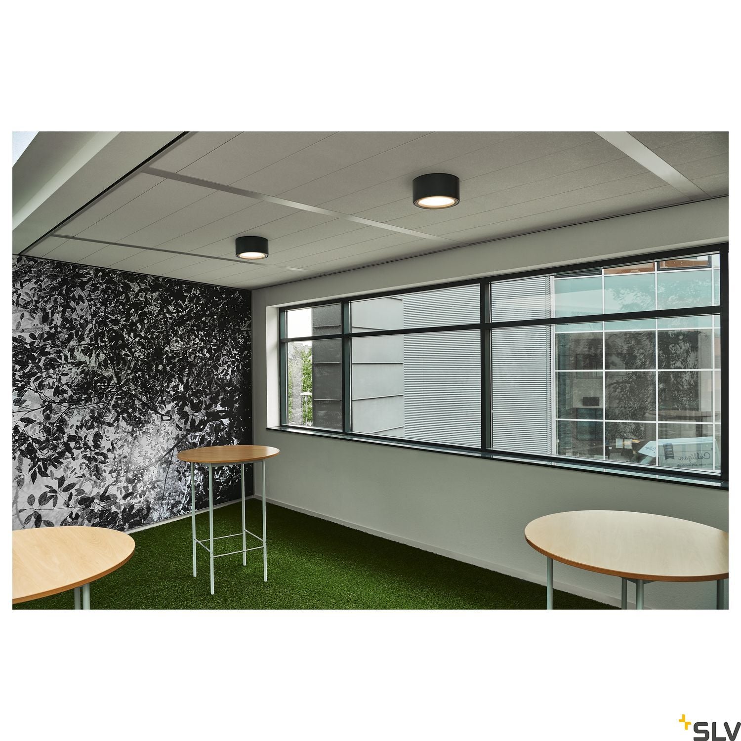 SLV MIRO CL, LED Indoor surface-mounted ceiling light, black, 3000K, 100° 1001939