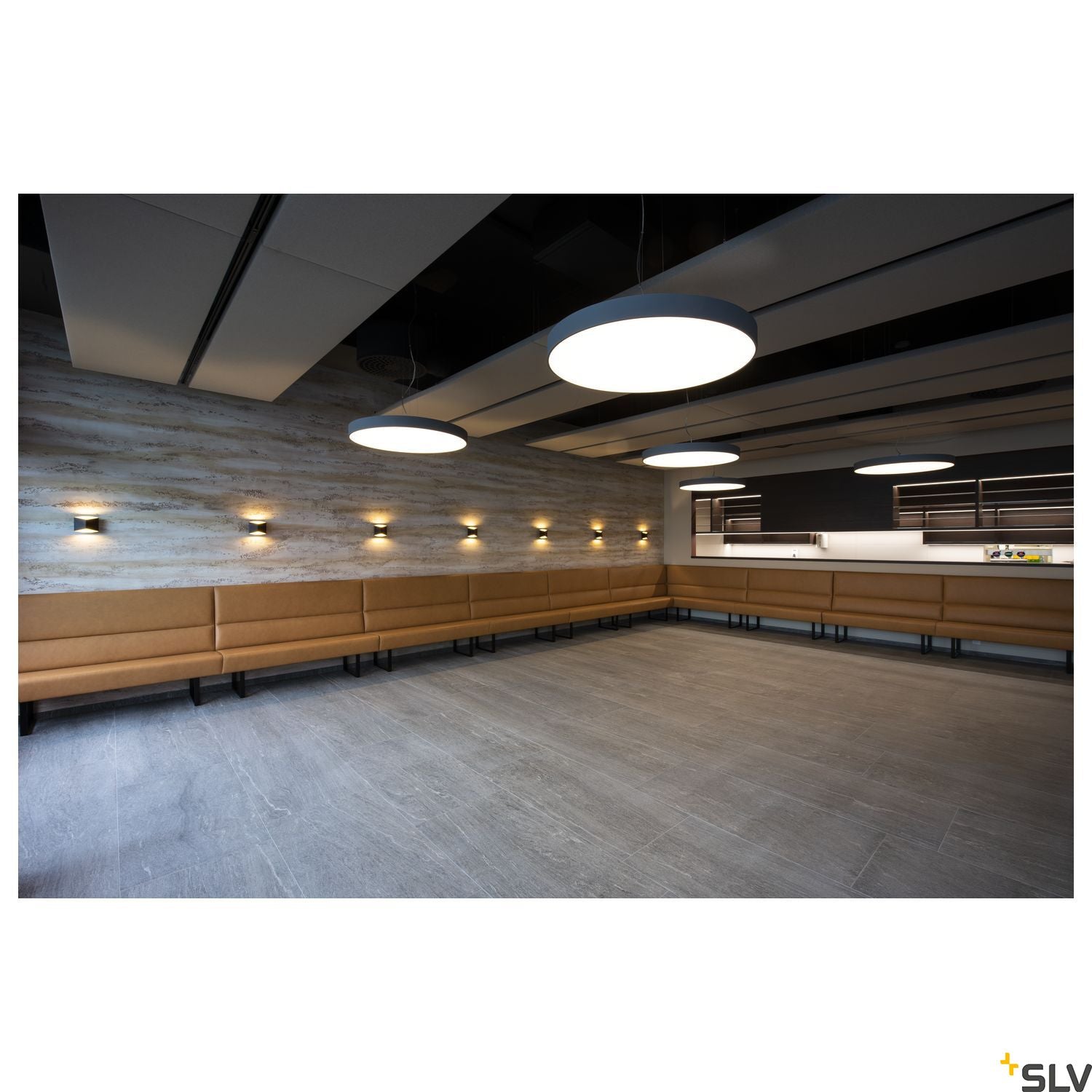 SLV CARISO LED wall light 2, black/brass, 7.6W COB LED, 3000K 151710