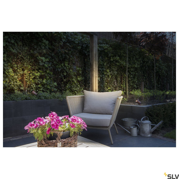 SLV BIG NAUTILUS QPAR51, Outdoor ground spike luminaire, rust coloured IP65 max. 11W 1008030