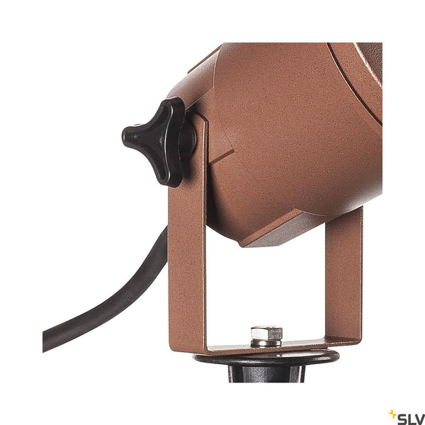 SLV BIG NAUTILUS QPAR51, Outdoor ground spike luminaire, rust coloured IP65 max. 11W 1008030