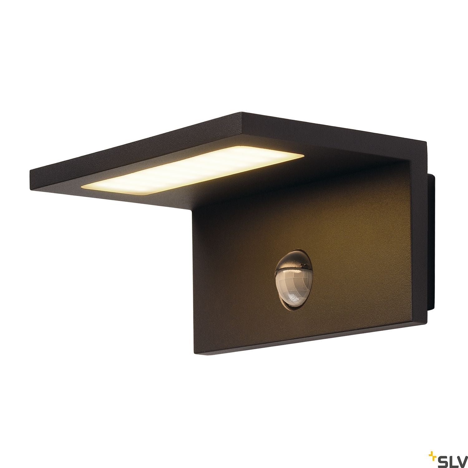 SLV LED SENSOR WL, LED Outdoor surface-mounted wall light, IP44, anthracite, 3000K 1001969