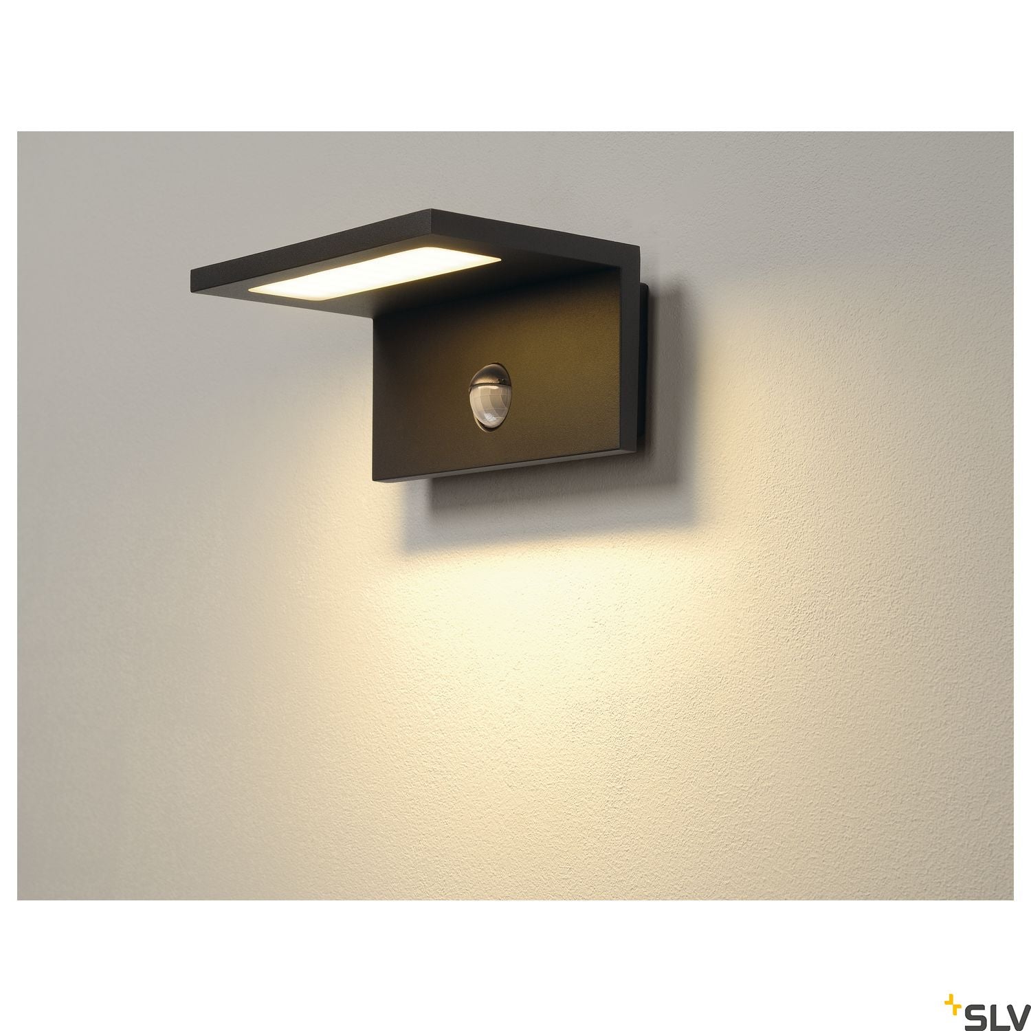SLV LED SENSOR WL, LED Outdoor surface-mounted wall light, IP44, anthracite, 3000K 1001969