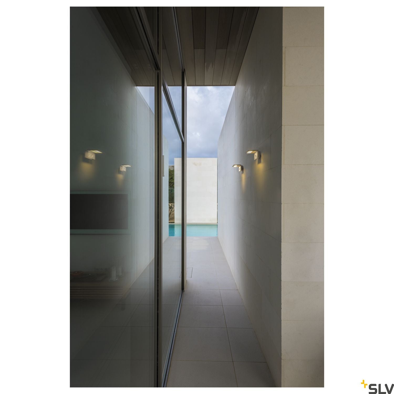 SLV LED SENSOR WL, LED Outdoor surface-mounted wall light, IP44, white, 3000K 1001970