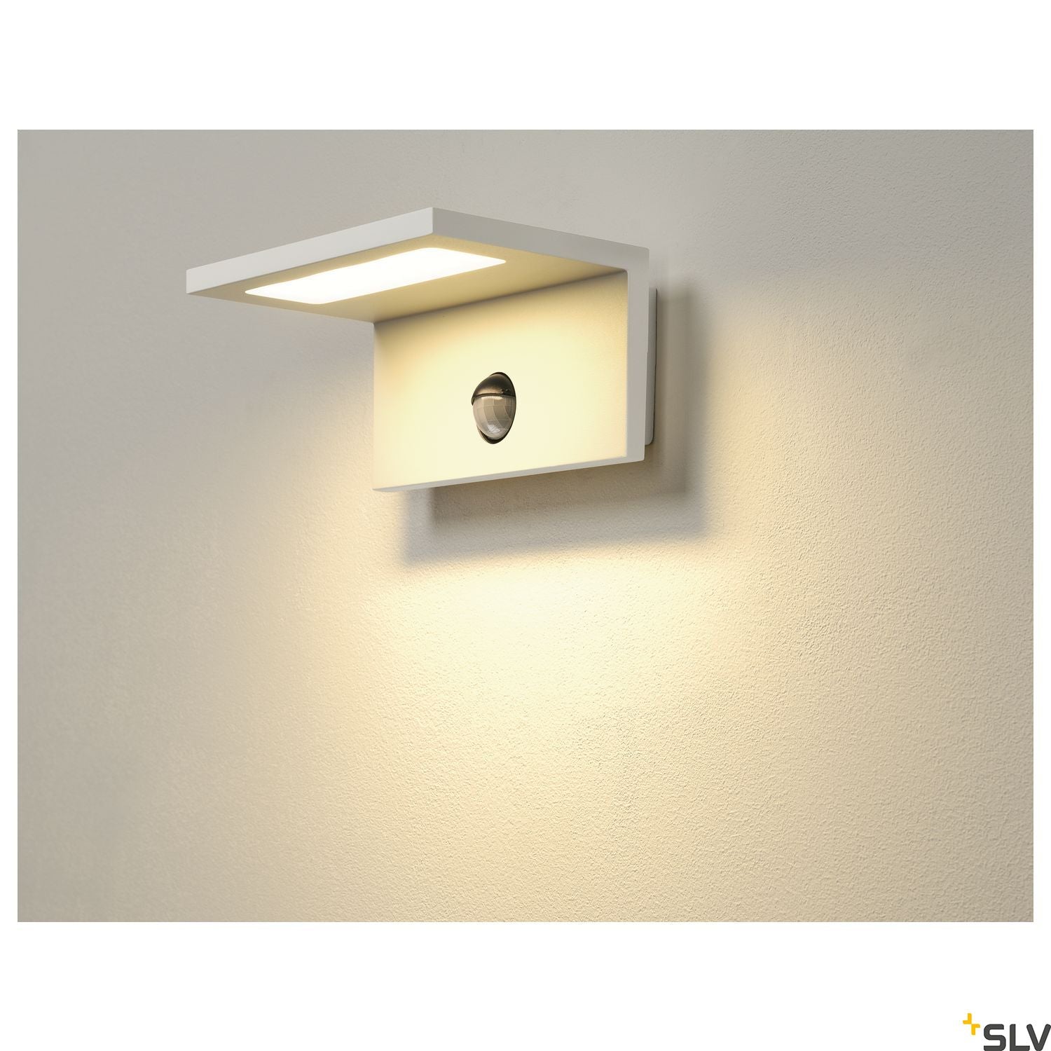 SLV LED SENSOR WL, LED Outdoor surface-mounted wall light, IP44, white, 3000K 1001970