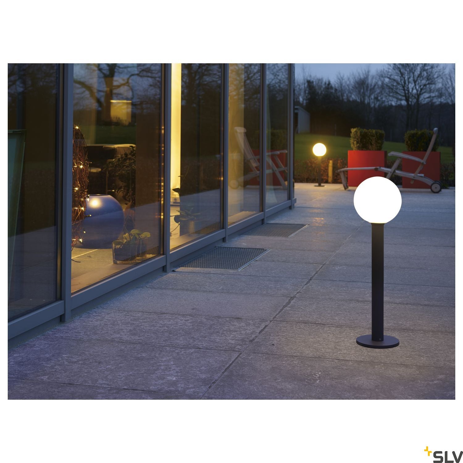 SLV GLOO PURE 70 Pole, outdoor floor stand, E27, anthracite, IP44 1002001