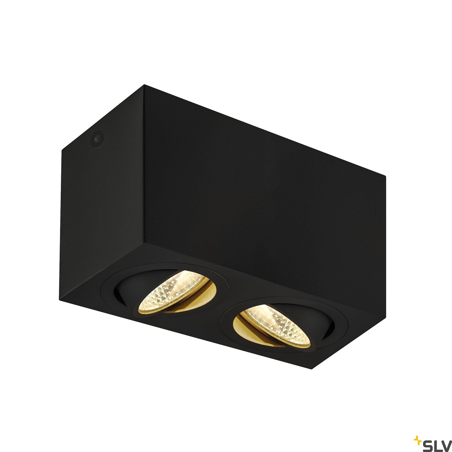 SLV TRILEDO Double, LED Indoor surface-mounted ceiling light, black, 3000K, 16W 1002003