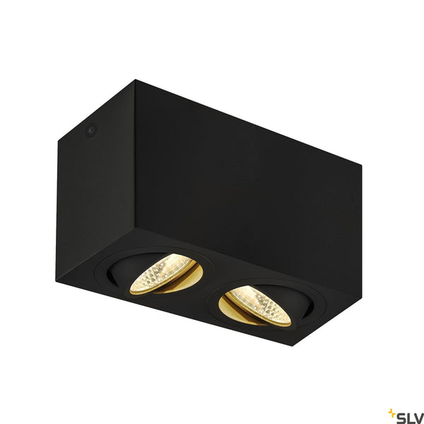SLV TRILEDO Double, LED Indoor surface-mounted ceiling light, black, 3000K, 16W 1002003