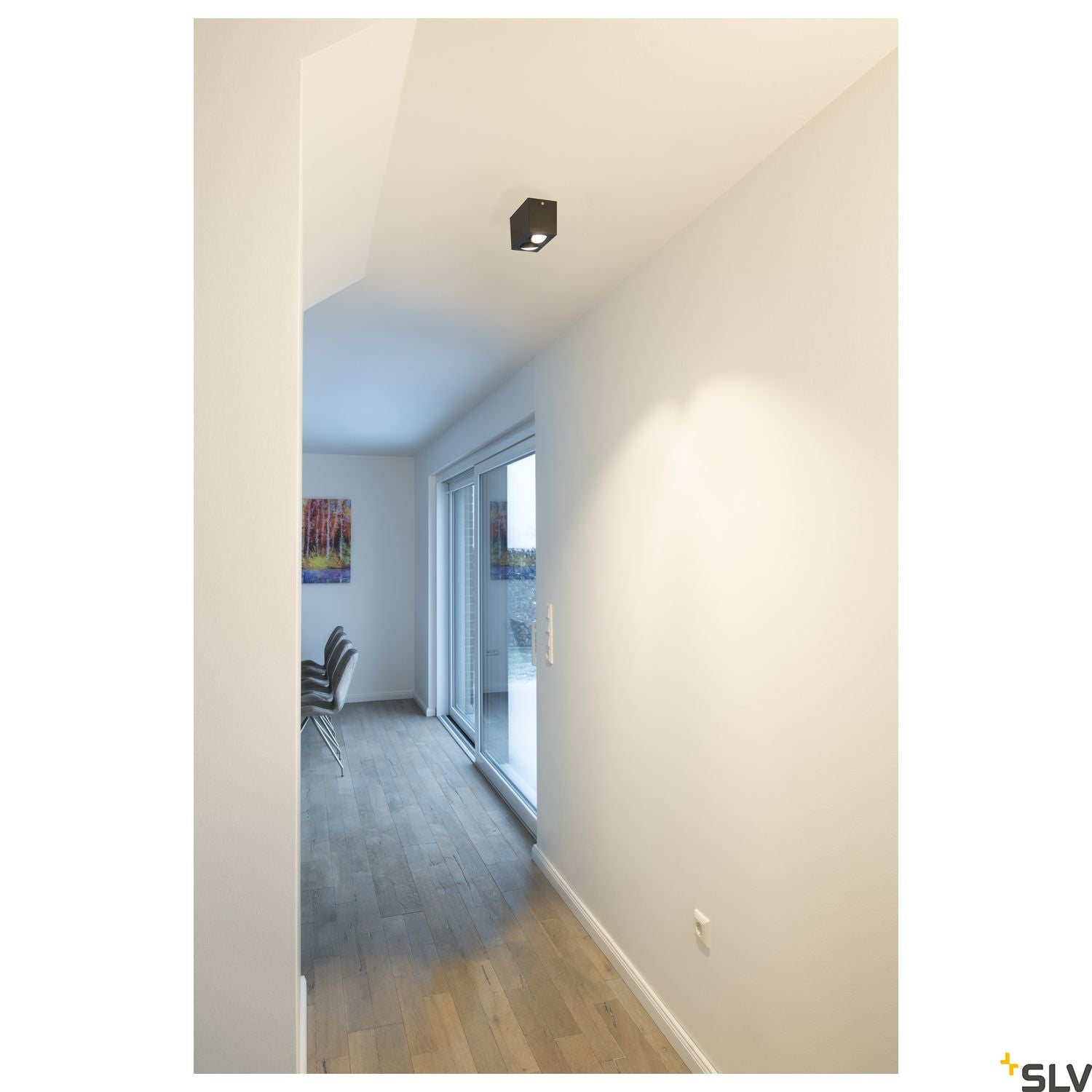 SLV TRILEDO Double, LED Indoor surface-mounted ceiling light, black, 3000K, 16W 1002003