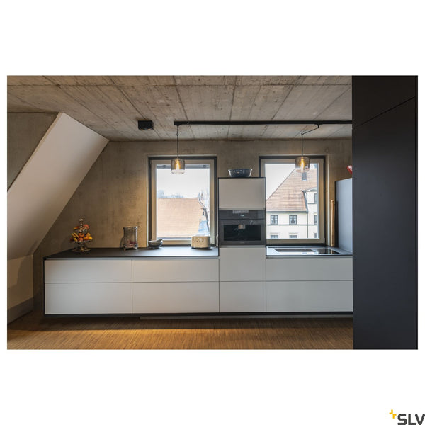 SLV TRILEDO Double, indoor surface-mounted ceiling light, QPAR51, black, max 10W 1002005