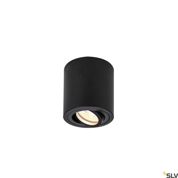 SLV TRILEDO CL, indoor surface-mounted ceiling light, QPAR51, black, max 10W 1002010