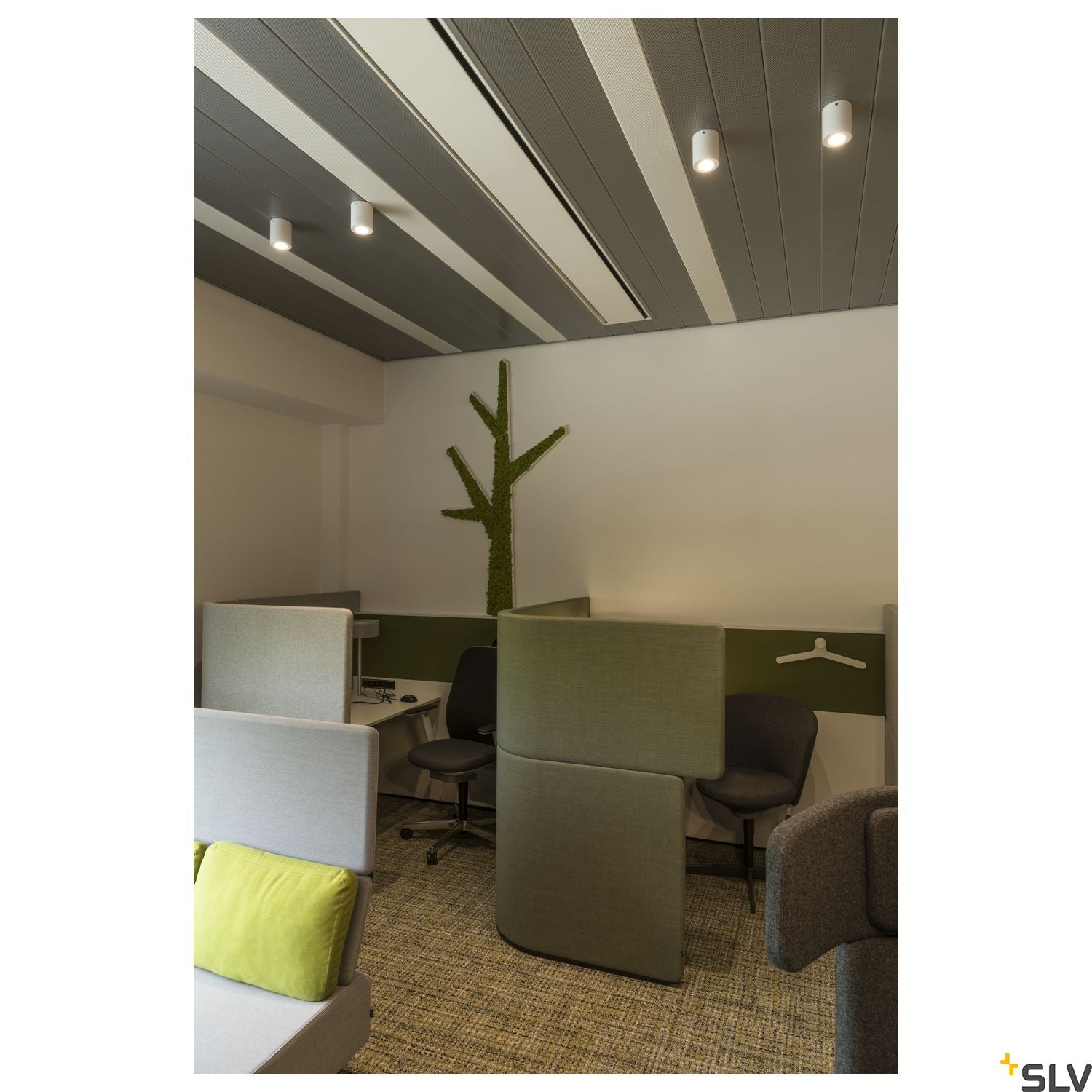 SLV TRILEDO CL, indoor surface-mounted ceiling light, QPAR51, white, max 10W 1002011