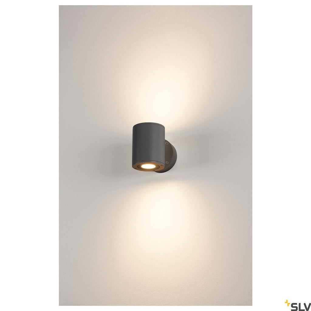 SLV SITRA Up/Down WL, LED Outdoor surface-mounted wall light, anthracite, IP44, 3000K, 9W 1002018