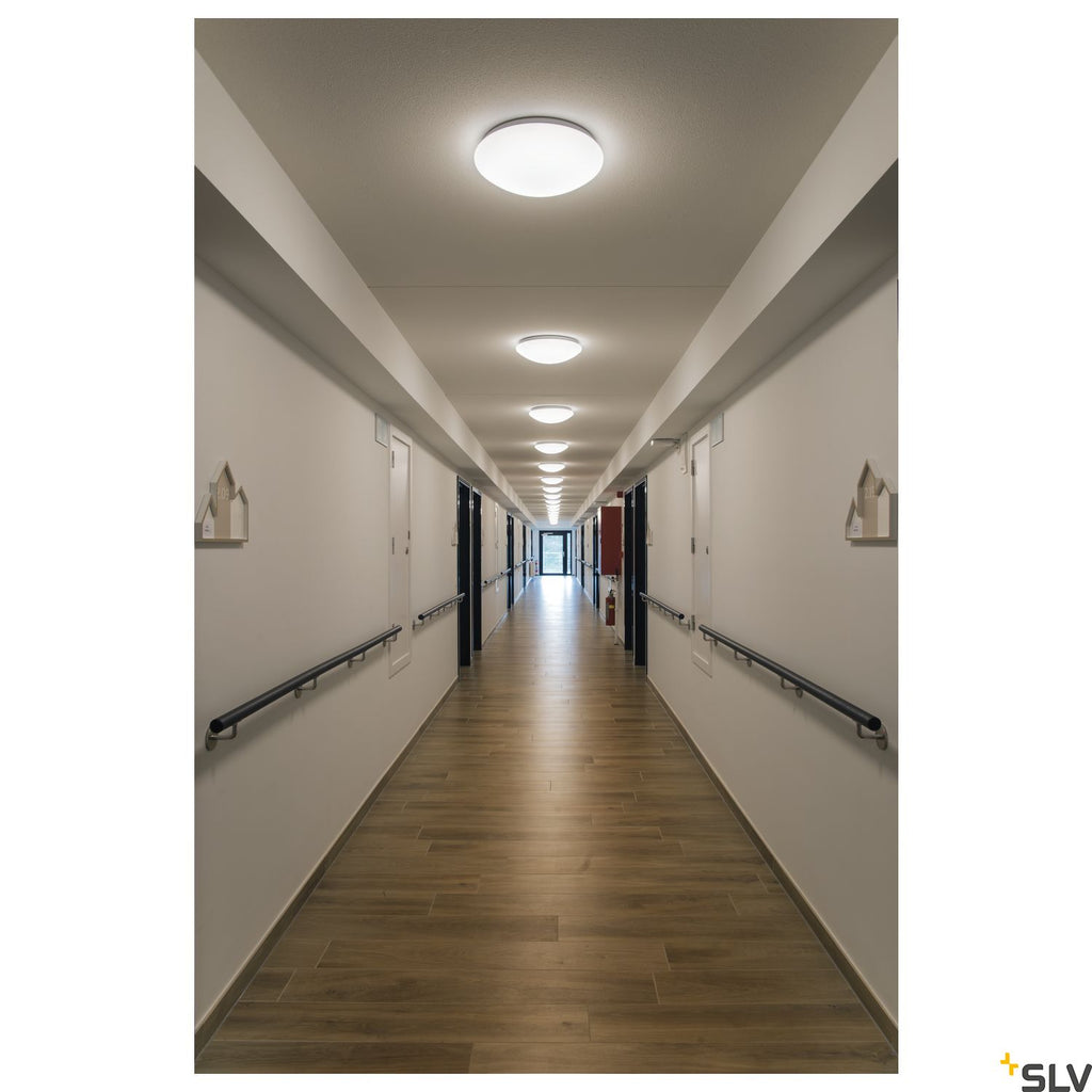 SLV LIPSY 40 Dome, LED Outdoor surface-mounted wall and ceiling light, white, IP44, 3000/4000K 1002021