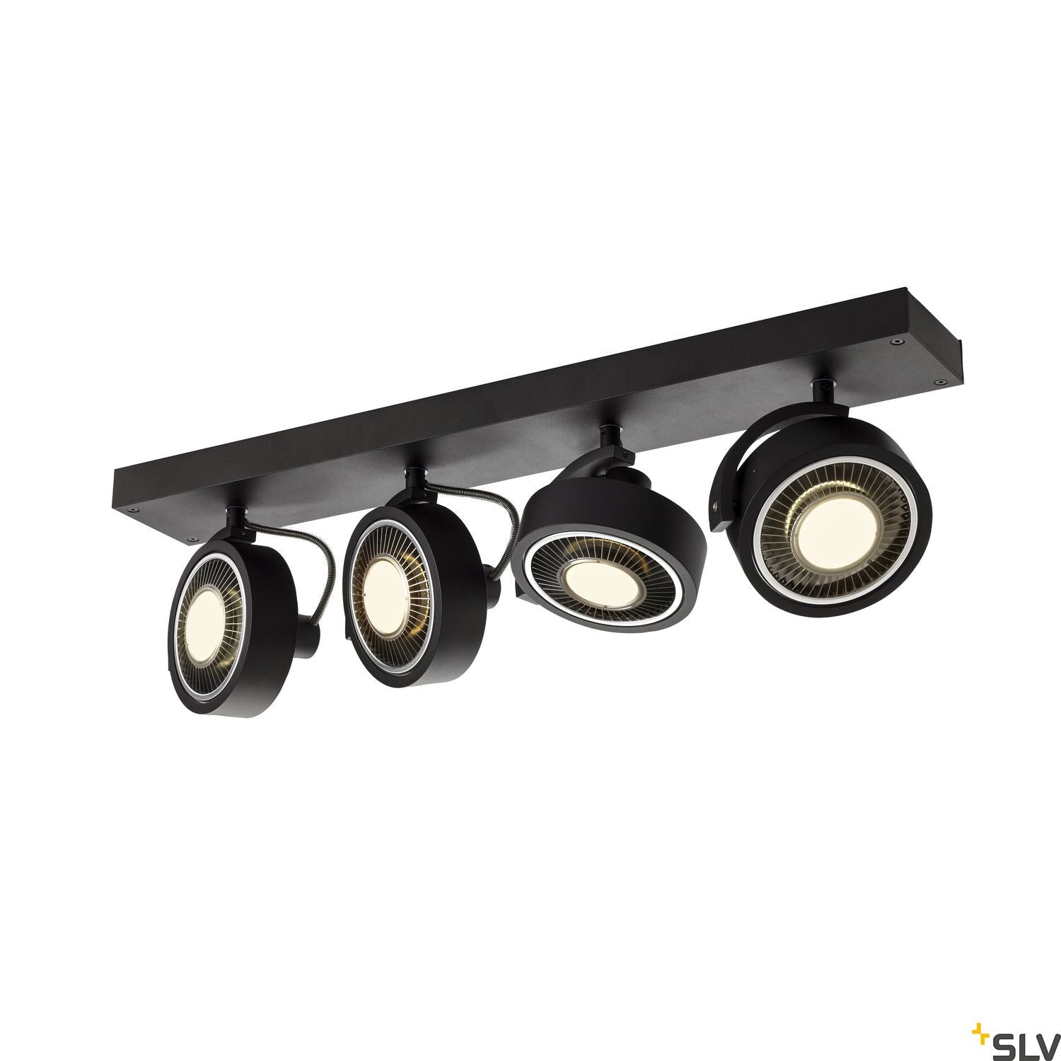 SLV KALU CW, indoor surface-mounted wall and ceiling light, quad, QPAR111 black 4x75W 1002023