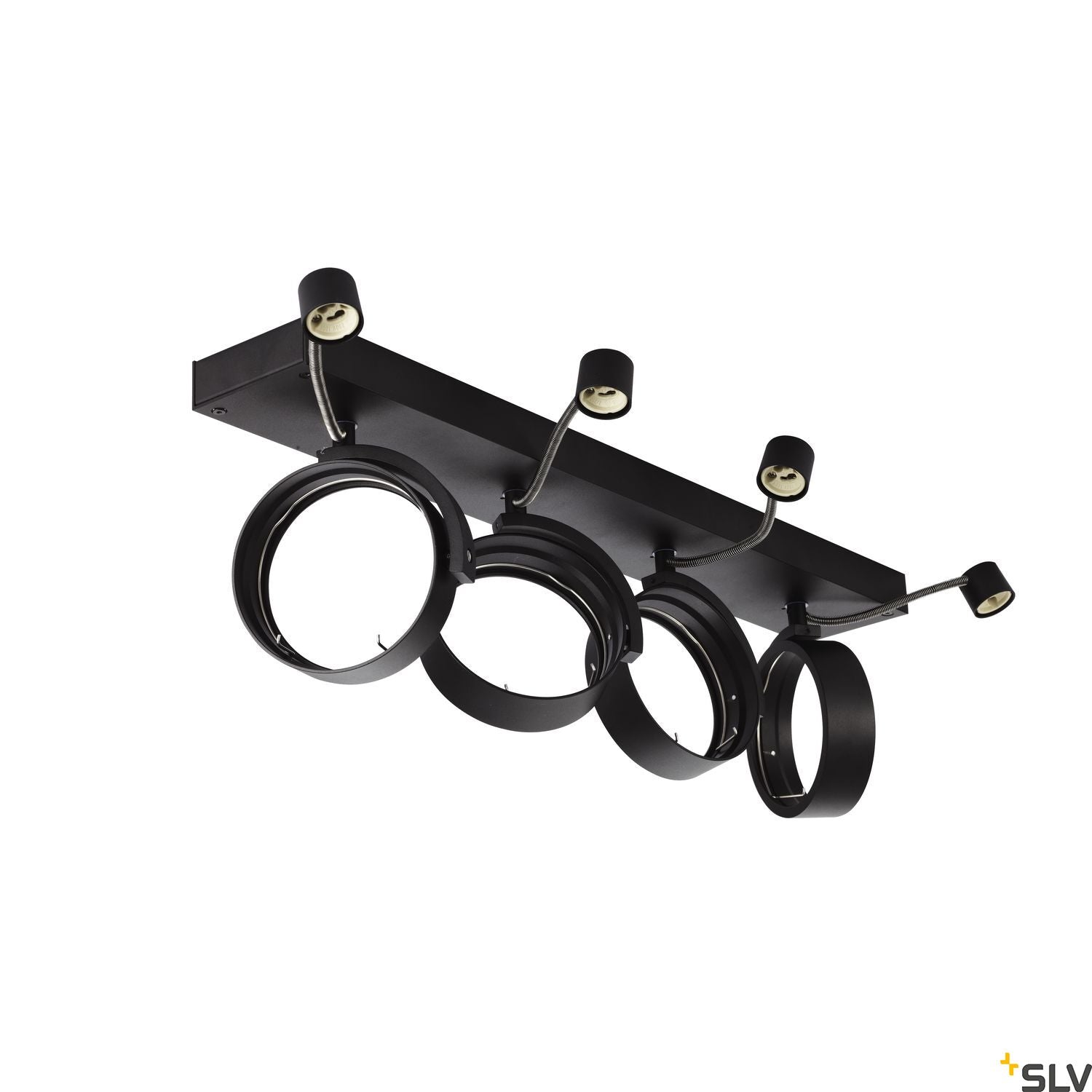 SLV KALU CW, indoor surface-mounted wall and ceiling light, quad, QPAR111 black 4x75W 1002023