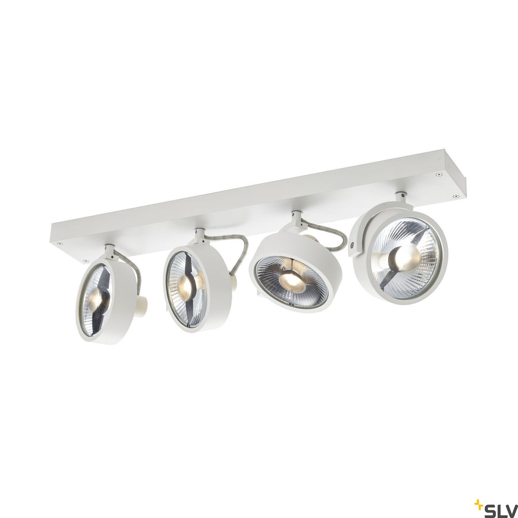SLV KALU CW, indoor surface-mounted wall and ceiling light, quad, QPAR111 white 4x75W 1002024