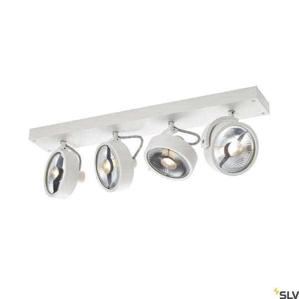 SLV KALU CW, indoor surface-mounted wall and ceiling light, quad, QPAR111 white 4x75W 1002024