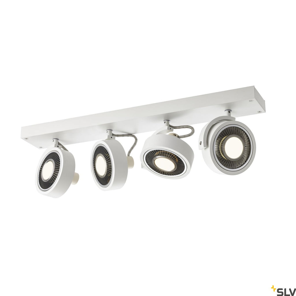 SLV KALU CW, indoor surface-mounted wall and ceiling light, quad, QPAR111 white 4x75W 1002024