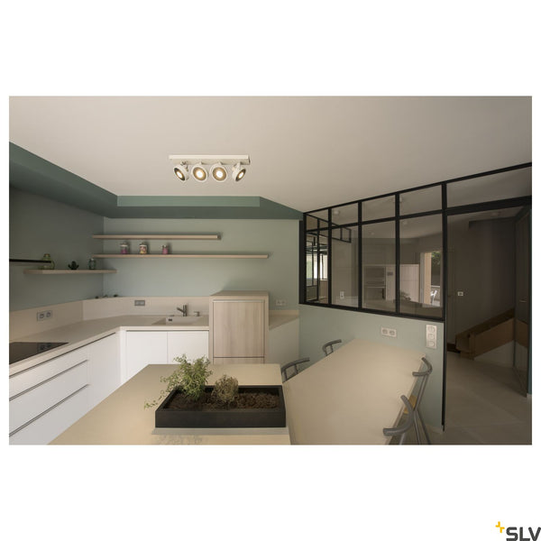 SLV KALU CW, indoor surface-mounted wall and ceiling light, quad, QPAR111 white 4x75W 1002024