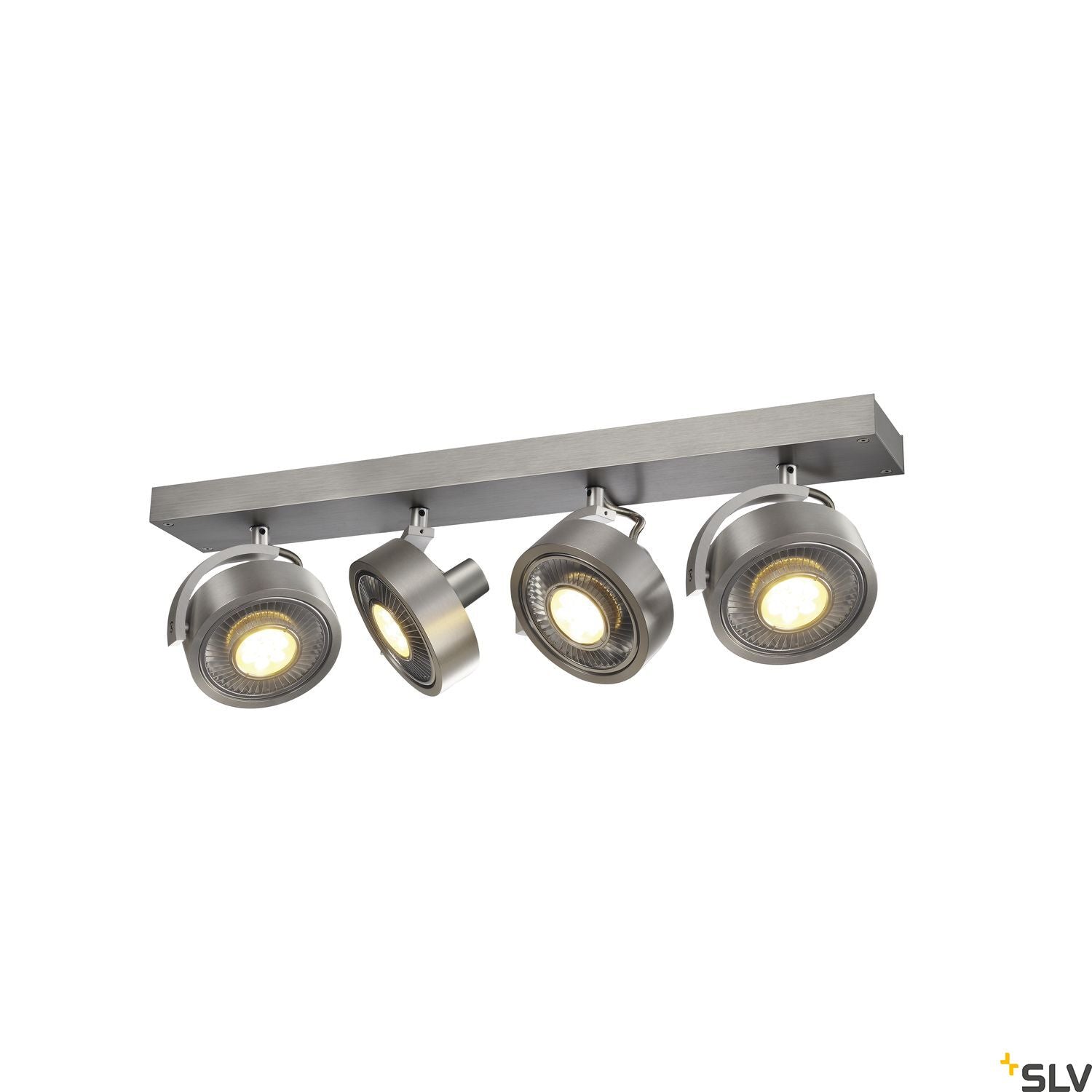 SLV KALU CW, indoor surface-mounted wall and ceiling light, quad, QPAR111 brushed aluminium 4x75W 1002025