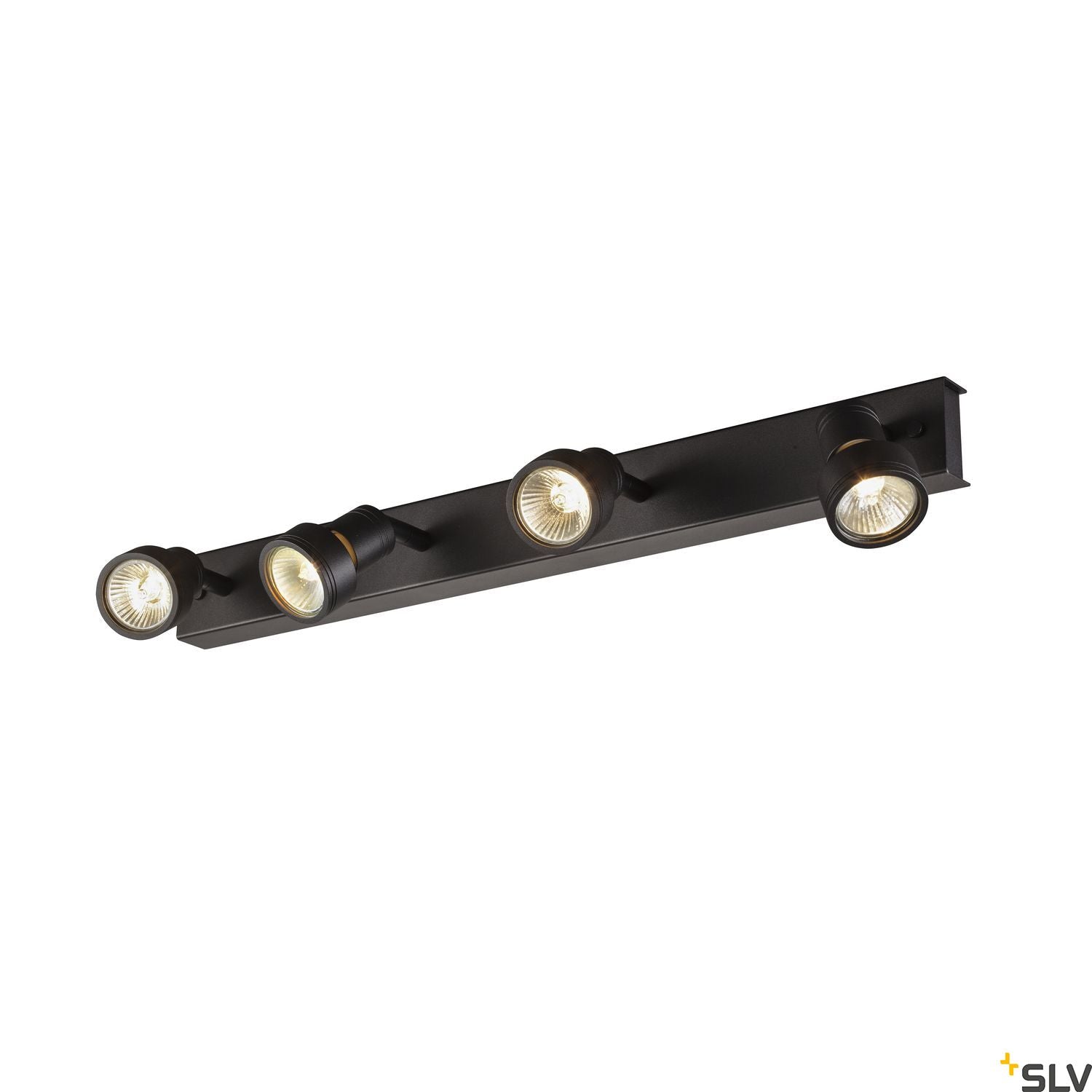 SLV PURI CW, Indoor surface-mounted wall and ceiling light, quad, QPAR51, black, 4x50W 1002029