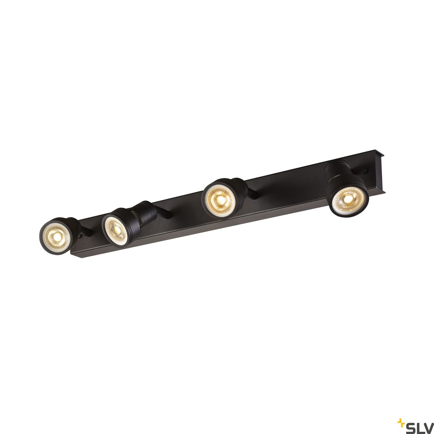 SLV PURI CW, Indoor surface-mounted wall and ceiling light, quad, QPAR51, black, 4x50W 1002029