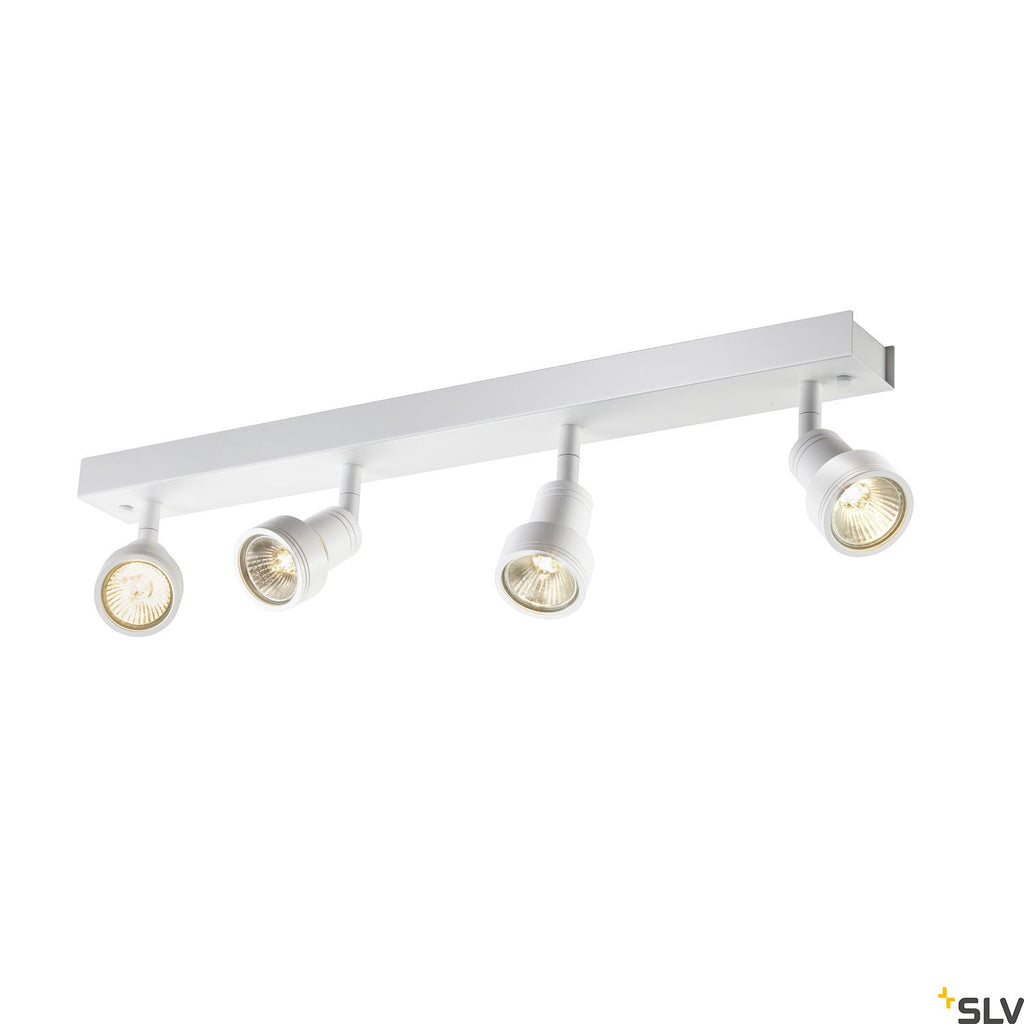 SLV PURI CW, Indoor surface-mounted wall and ceiling light, quad, QPAR51, white, 4x50W 1002030