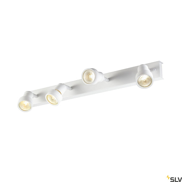 SLV PURI CW, Indoor surface-mounted wall and ceiling light, quad, QPAR51, white, 4x50W 1002030