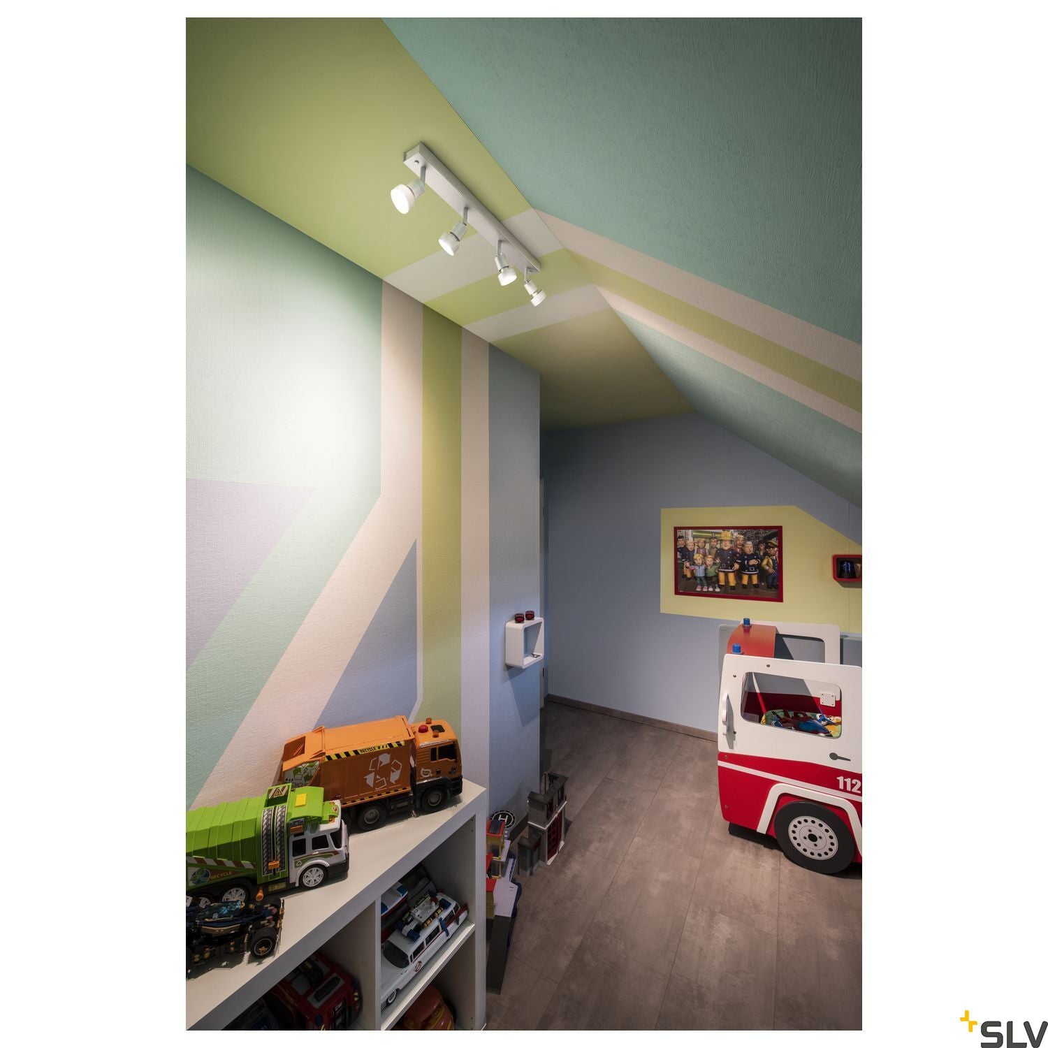 SLV PURI CW, Indoor surface-mounted wall and ceiling light, quad, QPAR51, white, 4x50W 1002030