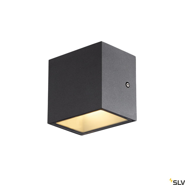 SLV SITRA CUBE WL, LED outdoor surface-mounted wall and ceiling light, anthracite, IP44, 3000K, 10W 1002032