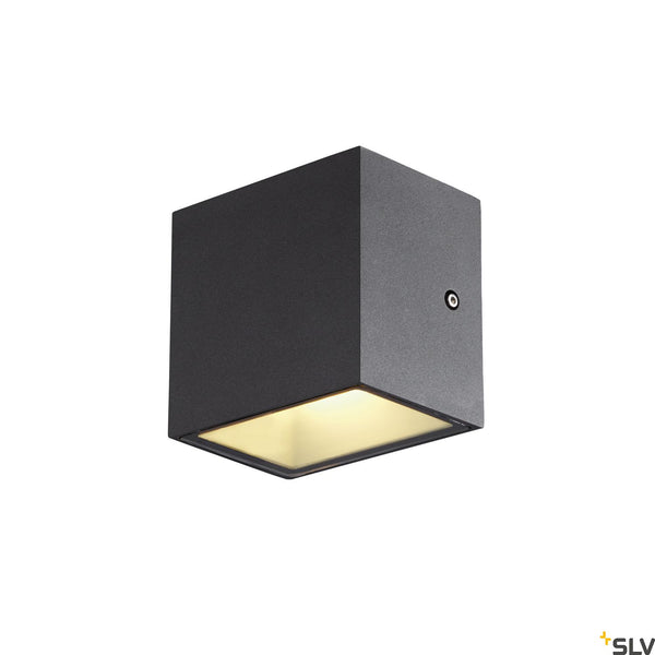 SLV SITRA CUBE WL, LED outdoor surface-mounted wall and ceiling light, anthracite, IP44, 3000K, 10W 1002032