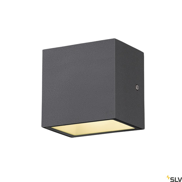 SLV SITRA CUBE WL, LED outdoor surface-mounted wall and ceiling light, anthracite, IP44, 3000K, 10W 1002032