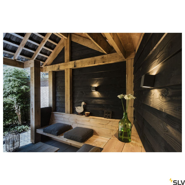 SLV SITRA CUBE WL, LED outdoor surface-mounted wall and ceiling light, anthracite, IP44, 3000K, 10W 1002032
