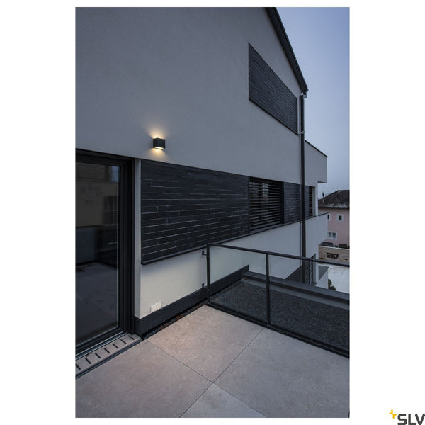 SLV SITRA CUBE WL, LED outdoor surface-mounted wall and ceiling light, anthracite, IP44, 3000K, 10W 1002032