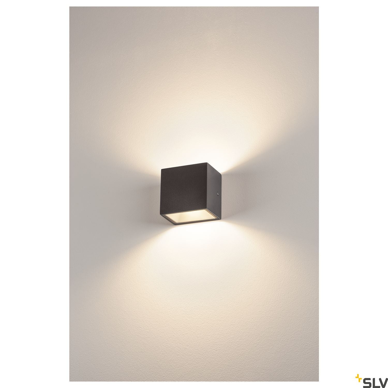 SLV SITRA CUBE WL, LED outdoor surface-mounted wall and ceiling light, anthracite, IP44, 3000K, 10W 1002032