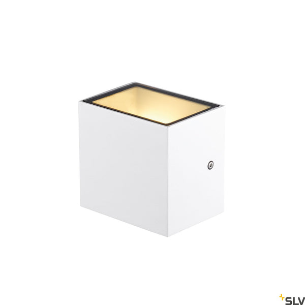 SLV SITRA CUBE WL, LED outdoor surface-mounted wall and ceiling light, white, IP44, 3000K, 10W 1002033