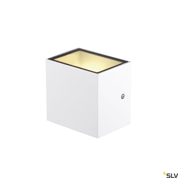 SLV SITRA CUBE WL, LED outdoor surface-mounted wall and ceiling light, white, IP44, 3000K, 10W 1002033