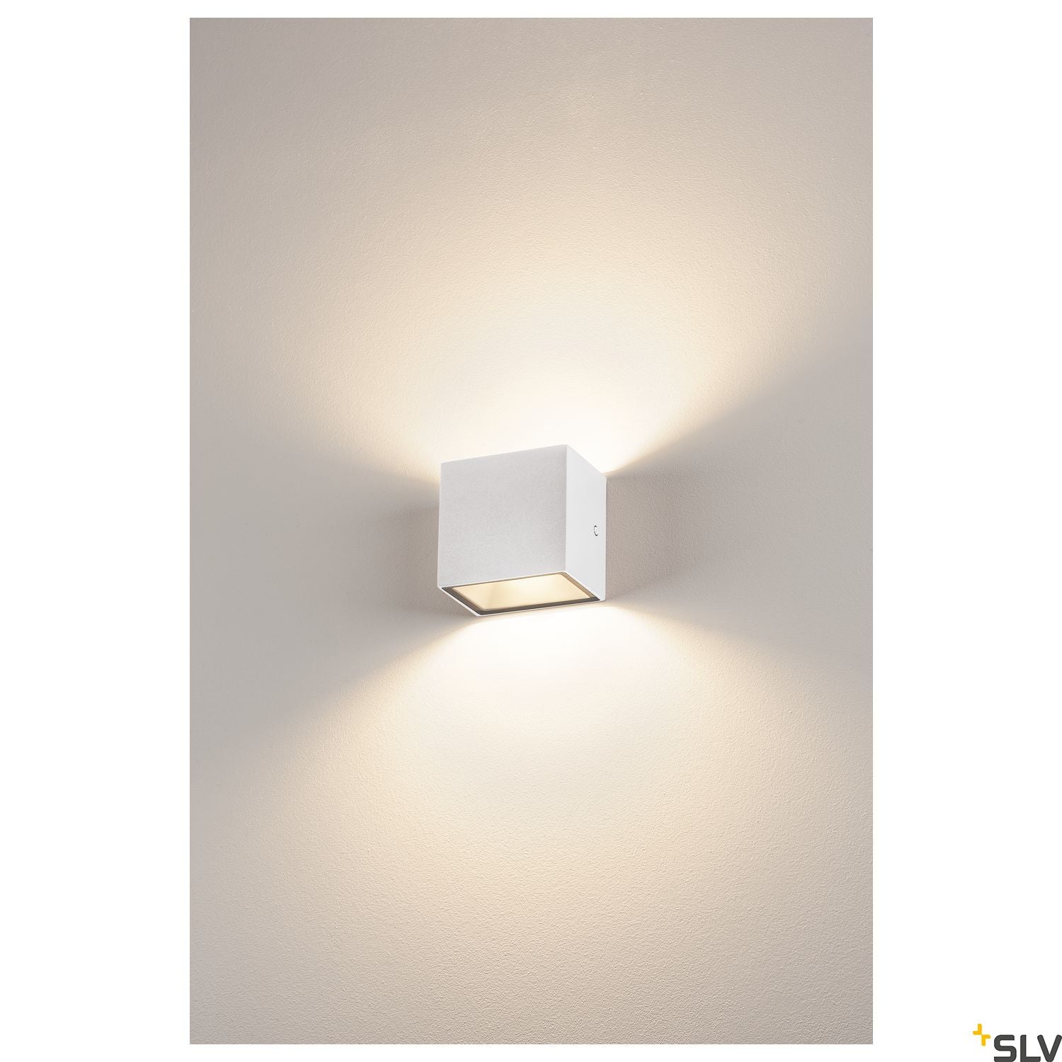 SLV SITRA CUBE WL, LED outdoor surface-mounted wall and ceiling light, white, IP44, 3000K, 10W 1002033