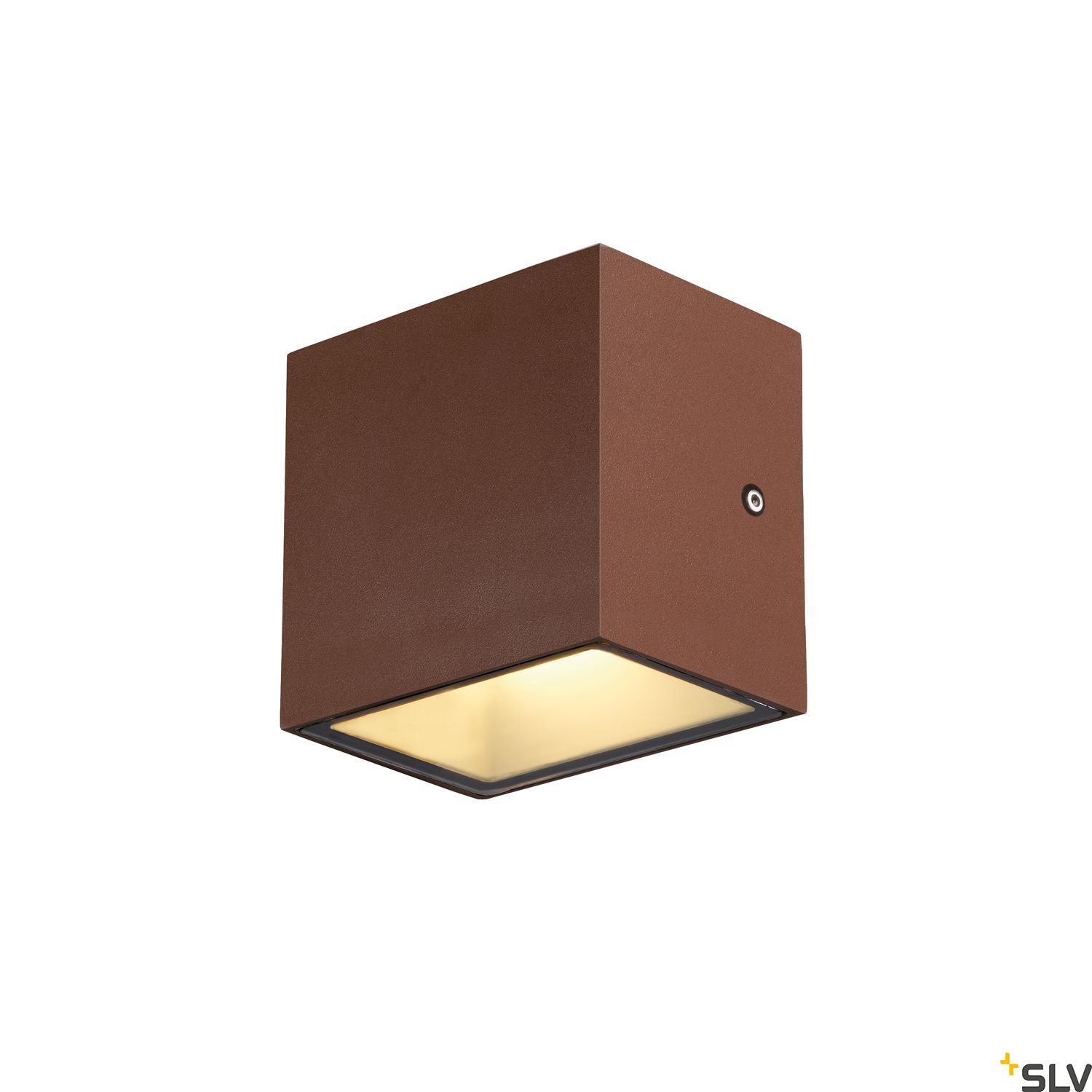 SLV SITRA CUBE WL, LED outdoor surface-mounted wall and ceiling light, rust coloured, IP44, 3000K, 10W 1002034