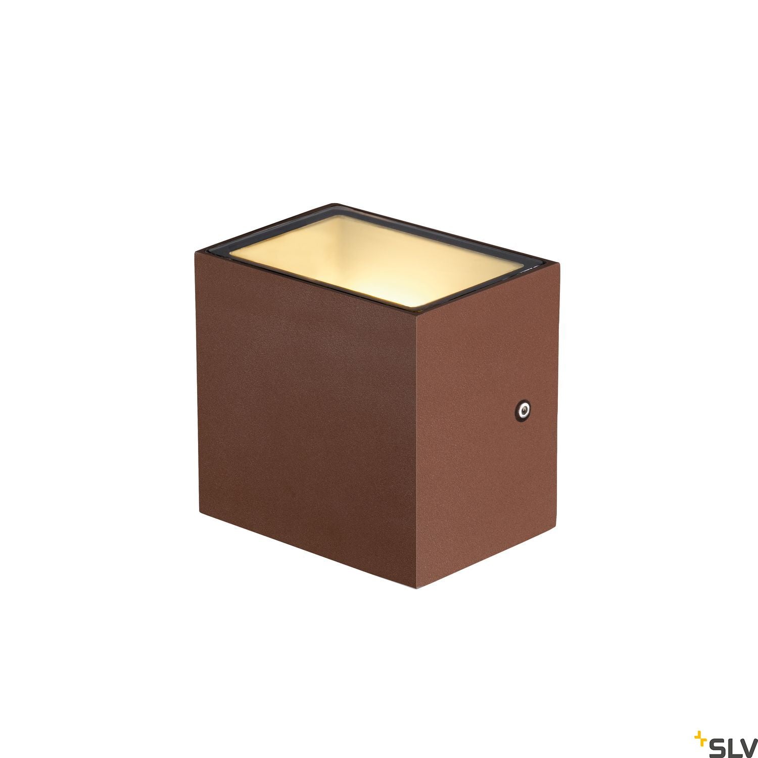 SLV SITRA CUBE WL, LED outdoor surface-mounted wall and ceiling light, rust coloured, IP44, 3000K, 10W 1002034