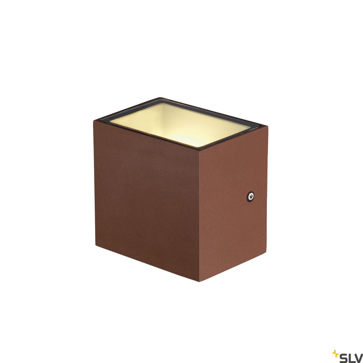 SLV SITRA CUBE WL, LED outdoor surface-mounted wall and ceiling light, rust coloured, IP44, 3000K, 10W 1002034