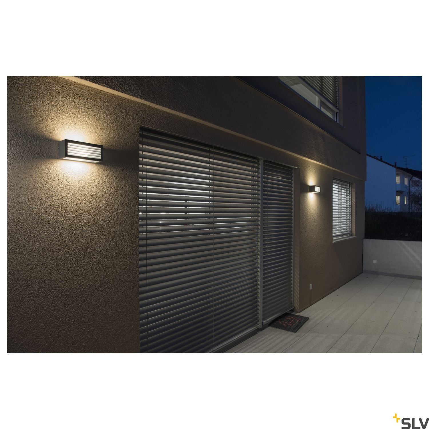 SLV BOX_L, LED outdoor surface-mounted wall and ceiling light, anthracite, IP44, 3000K, 19W 1002035