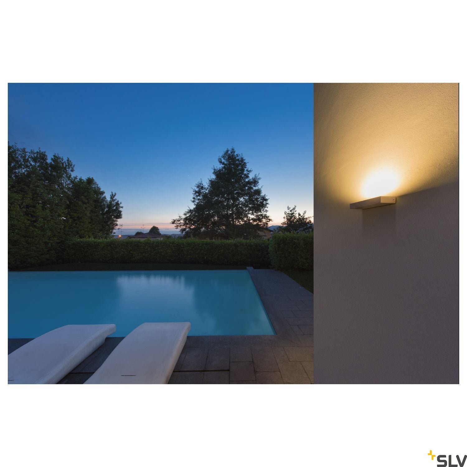 SLV PEMA® WL, LED Outdoor surface-mounted wall light, IP54, white, 3000K 1002070