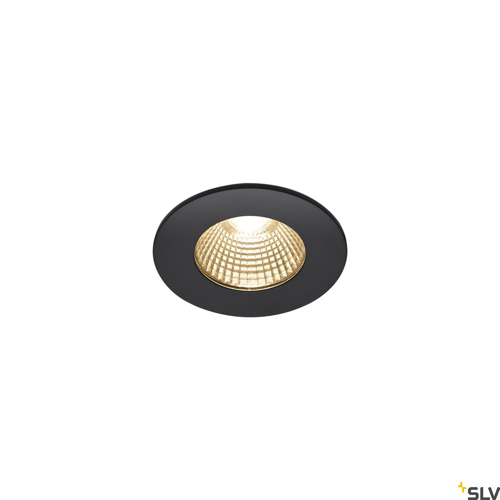 SLV PATTA-I, LED outdoor recessed ceiling light, round DL IP65 black 1800-3000K 1002098