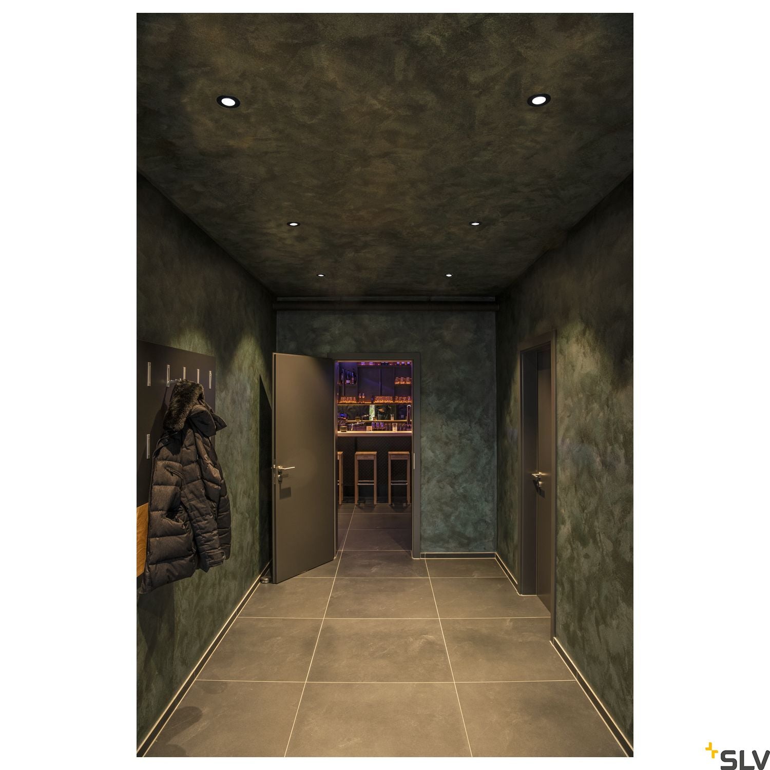 SLV PATTA-I, LED outdoor recessed ceiling light, round DL IP65 black 1800-3000K 1002098